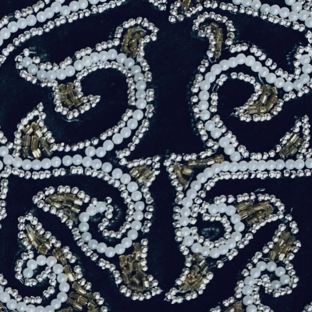 N/A beaded velvet